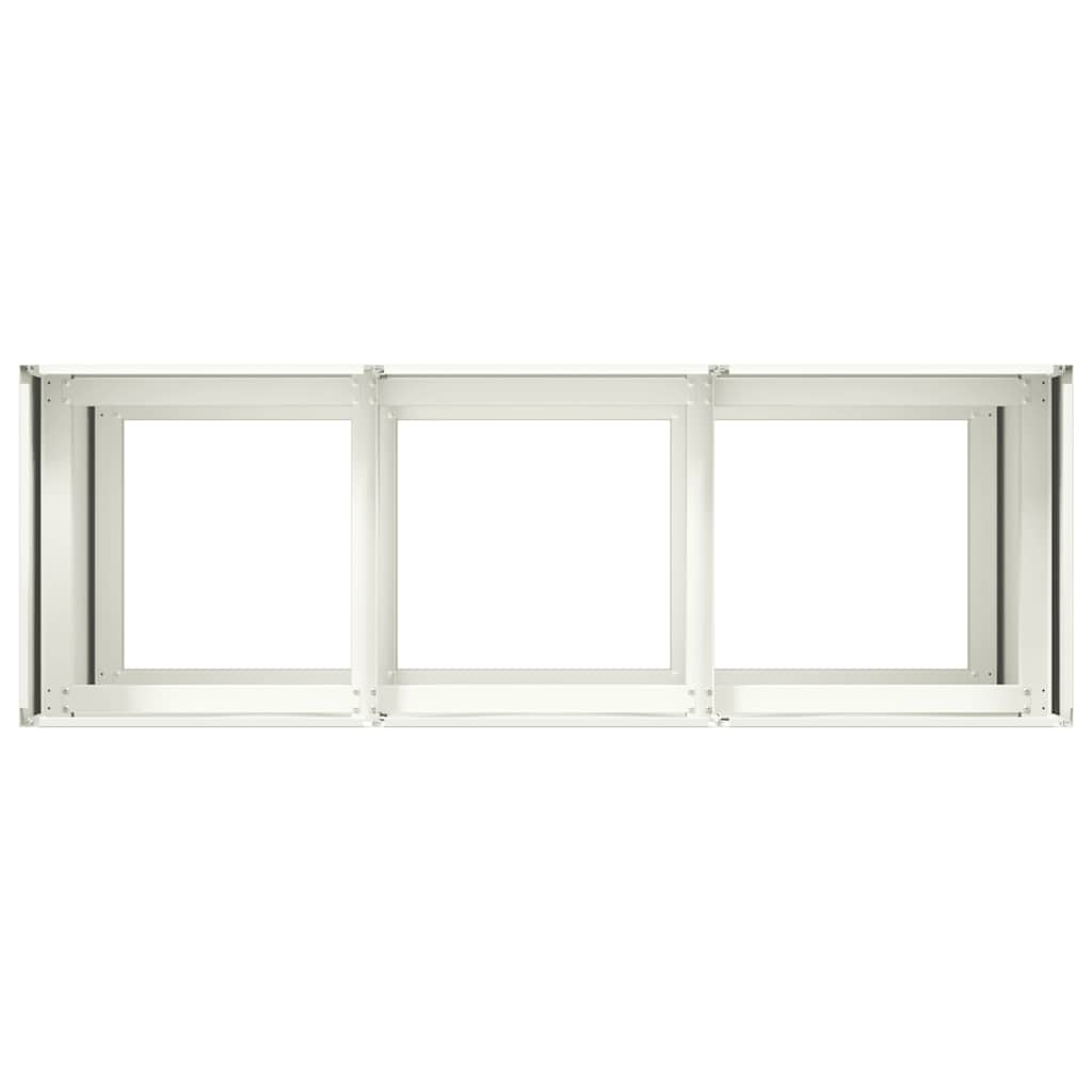 Plantekasse hvit 120x40x80 cm kaldvalset stål