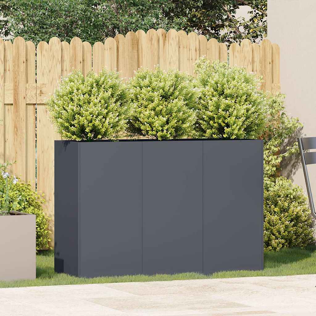 Plantekasse antrasitt 120x40x80 cm kaldvalset stål