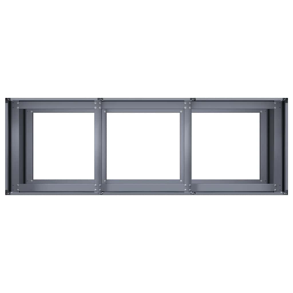 Plantekasse antrasitt 120x40x80 cm kaldvalset stål