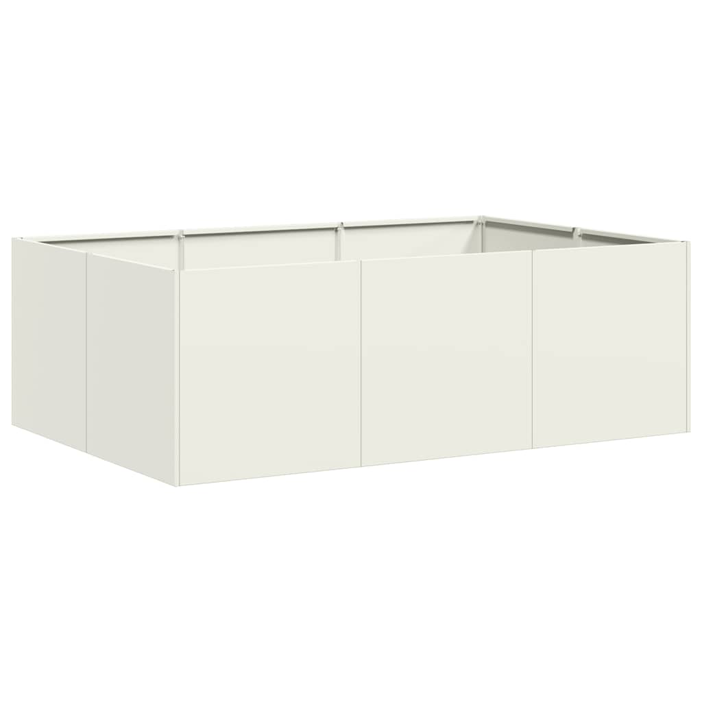 Plantekasse hvit 120x80x40 cm stål