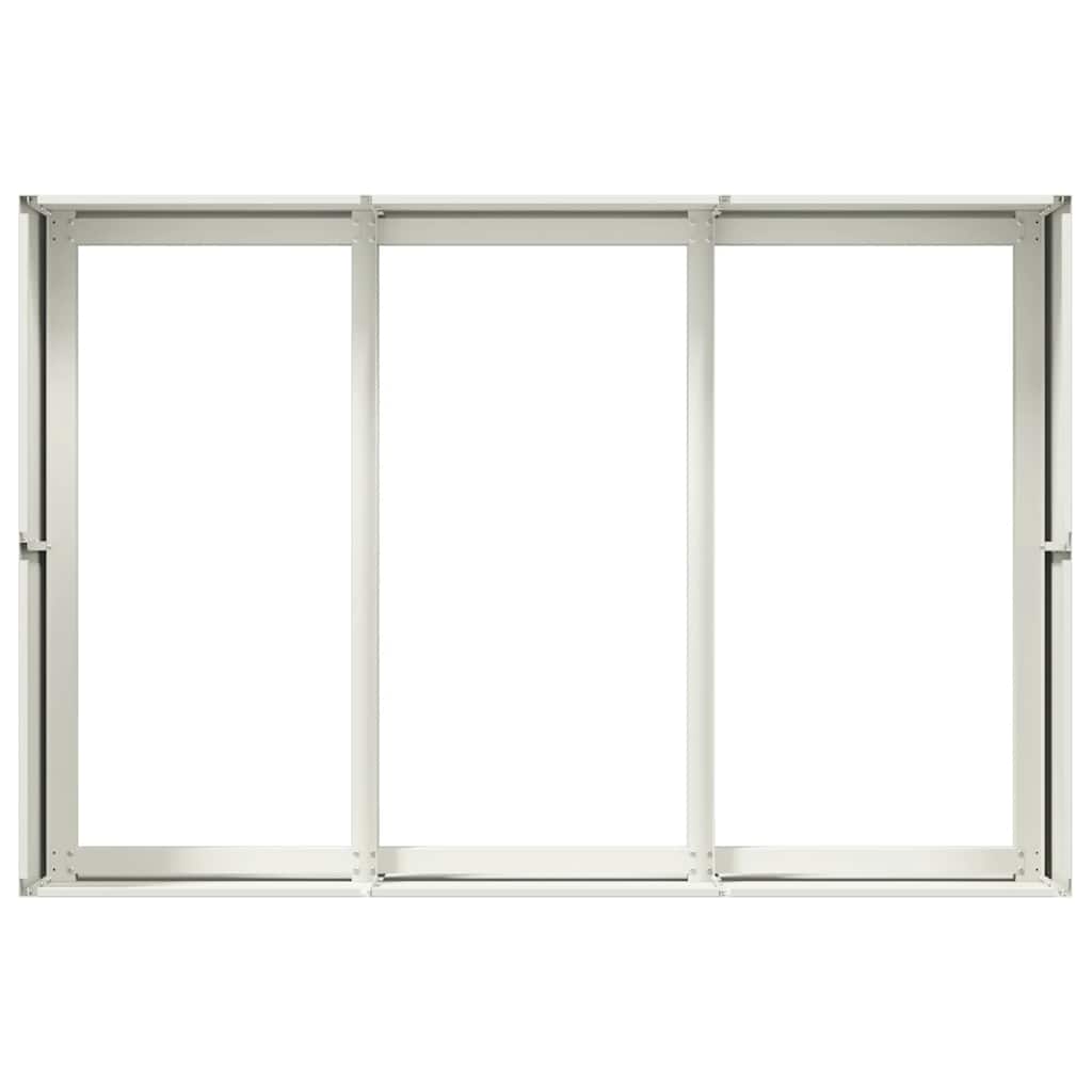 Plantekasse hvit 120x80x40 cm stål