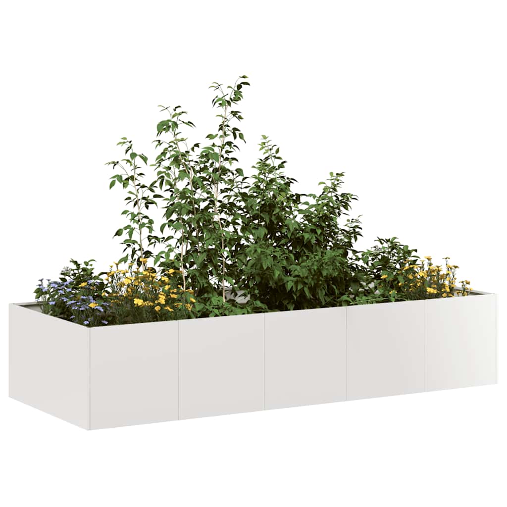 Plantekasse 200x80x40 cm rustfritt stål