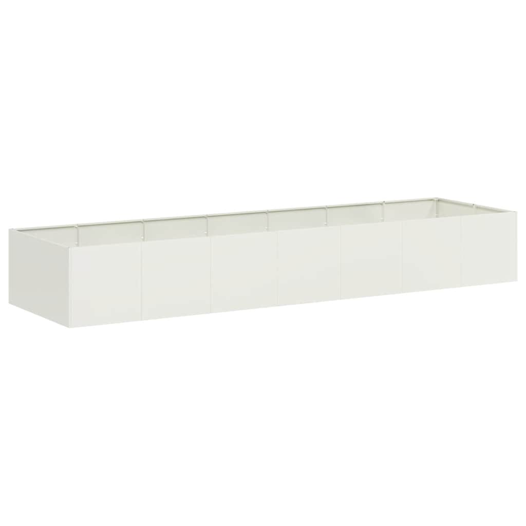 Plantekasse hvit 280x80x40 cm stål