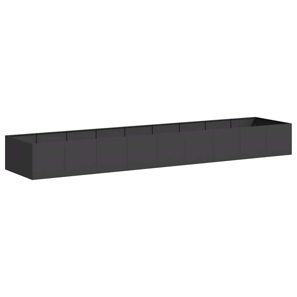 Plantekasse svart 360x80x40 cm stål