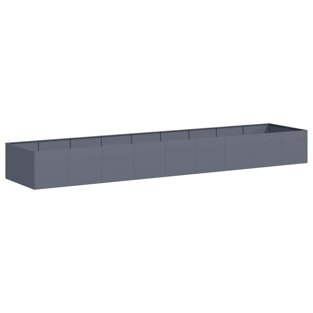 Plantekasse antrasitt 360x80x40 cm stål