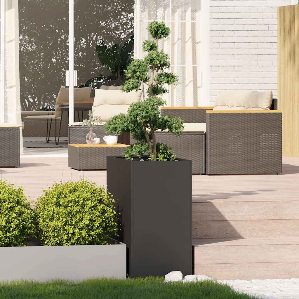 Plantekasse svart 40x80x80 cm stål