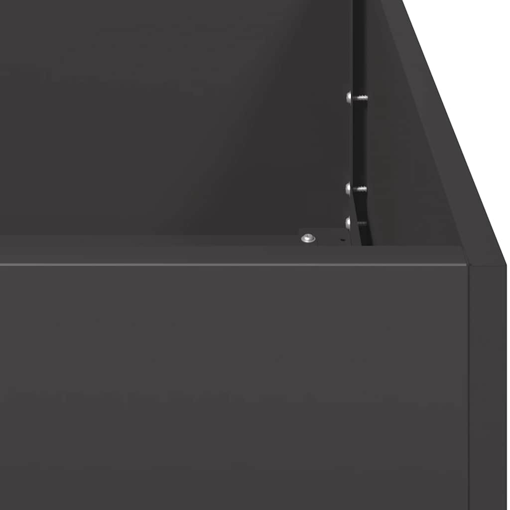 Plantekasse svart 40x80x80 cm stål