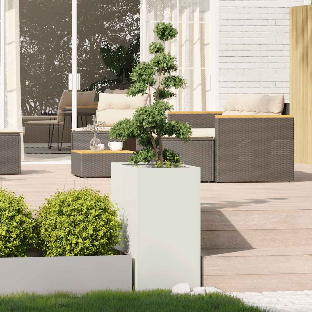 Plantekasse hvit 40x80x80 cm stål