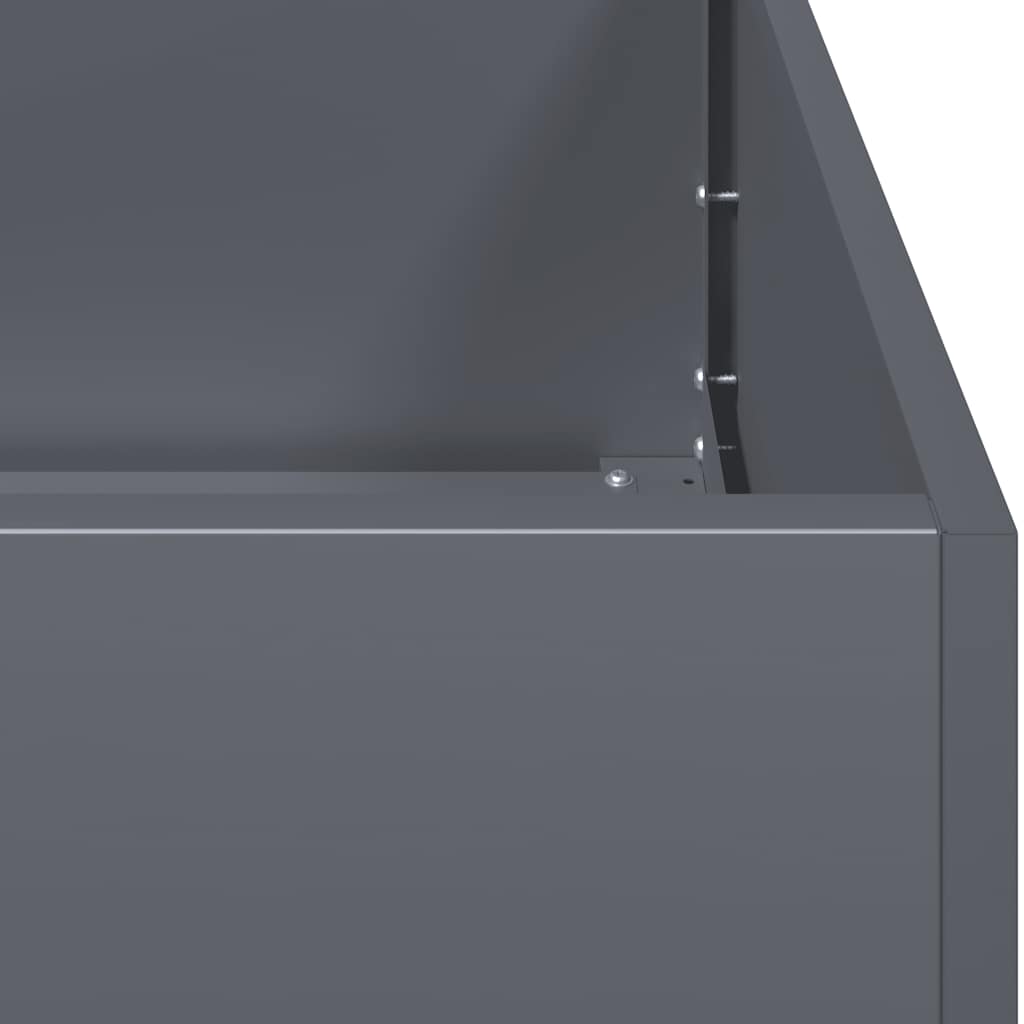 Plantekasse antrasitt 40x80x80 cm stål