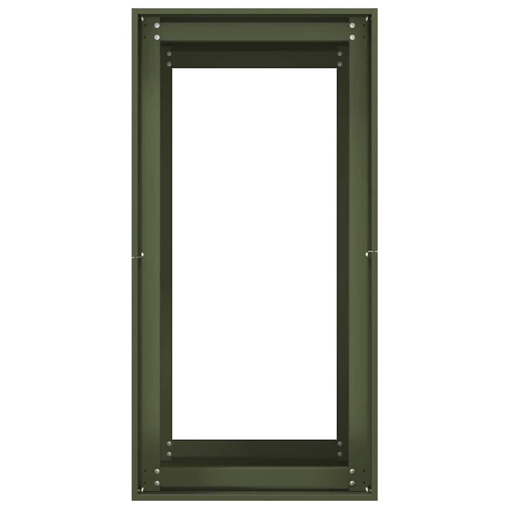Plantekasse olivengrønn 40x80x80 cm stål