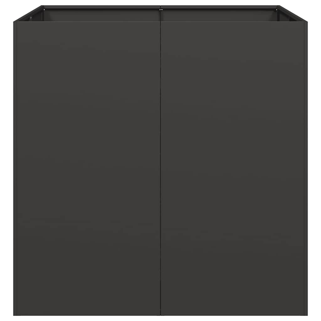 Plantekasse svart 80x80x80 cm stål