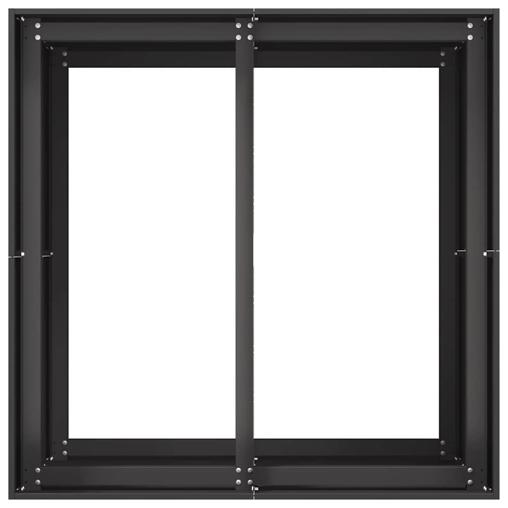 Plantekasse svart 80x80x80 cm stål