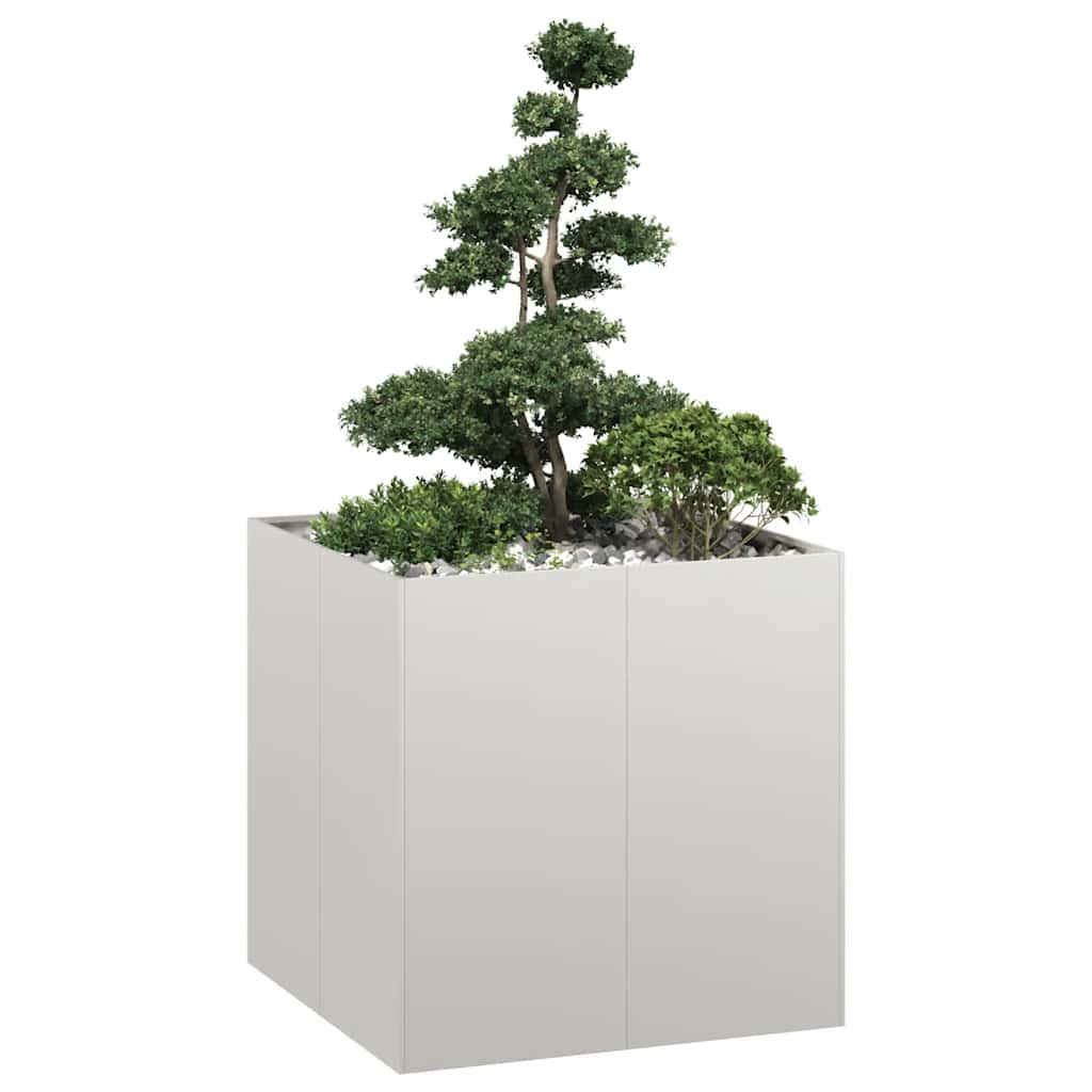 Plantekasse 80x80x80 cm rustfritt stål