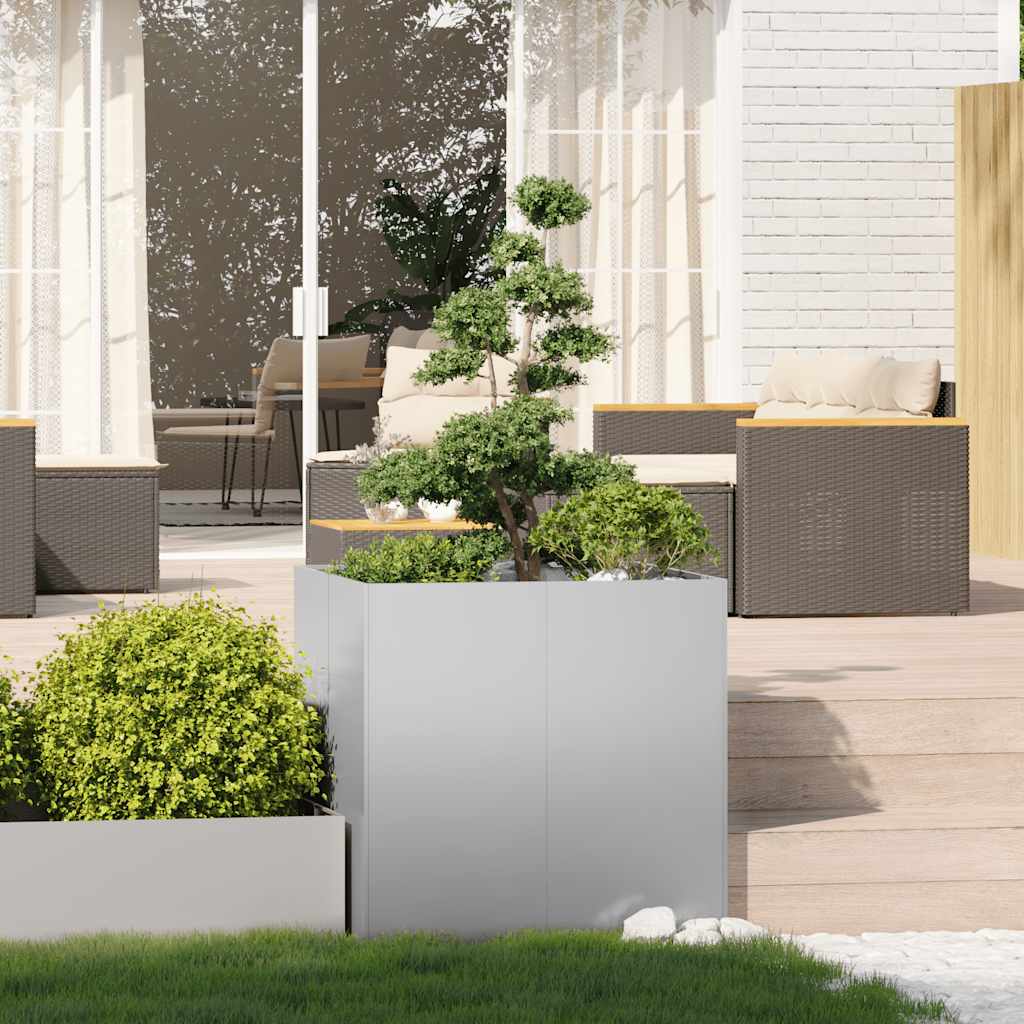 Plantekasse 80x80x80 cm galvanisert stål