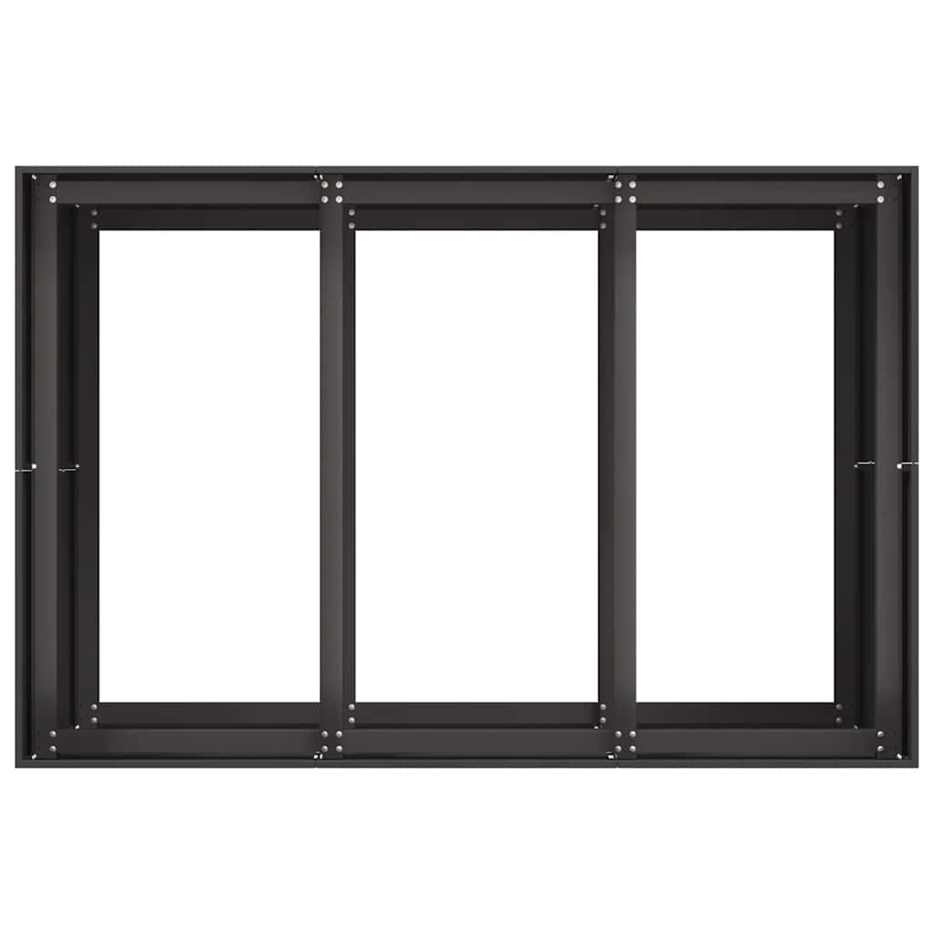 Plantekasse svart 120x80x80 cm stål