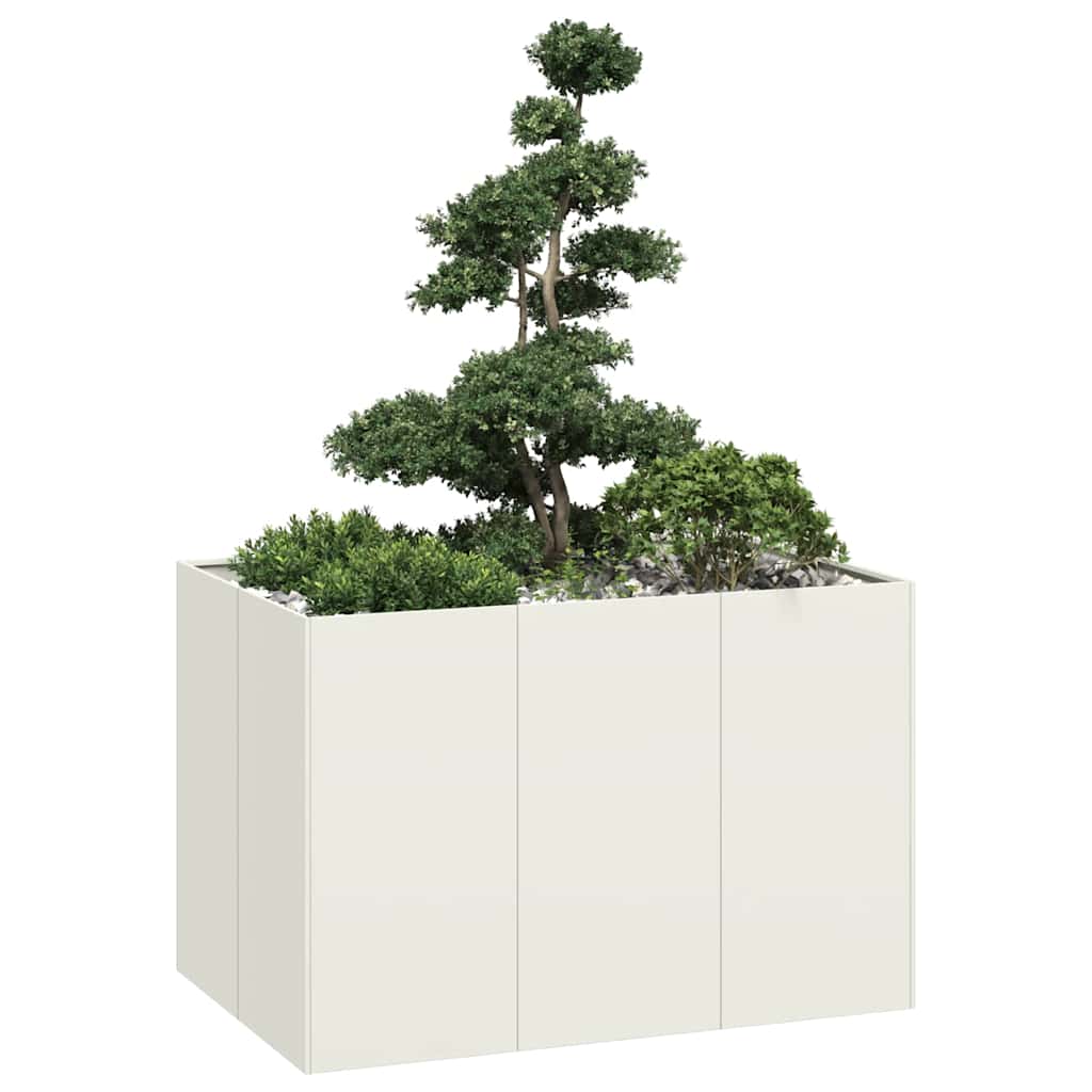 Plantekasse hvit 120x80x80 cm stål