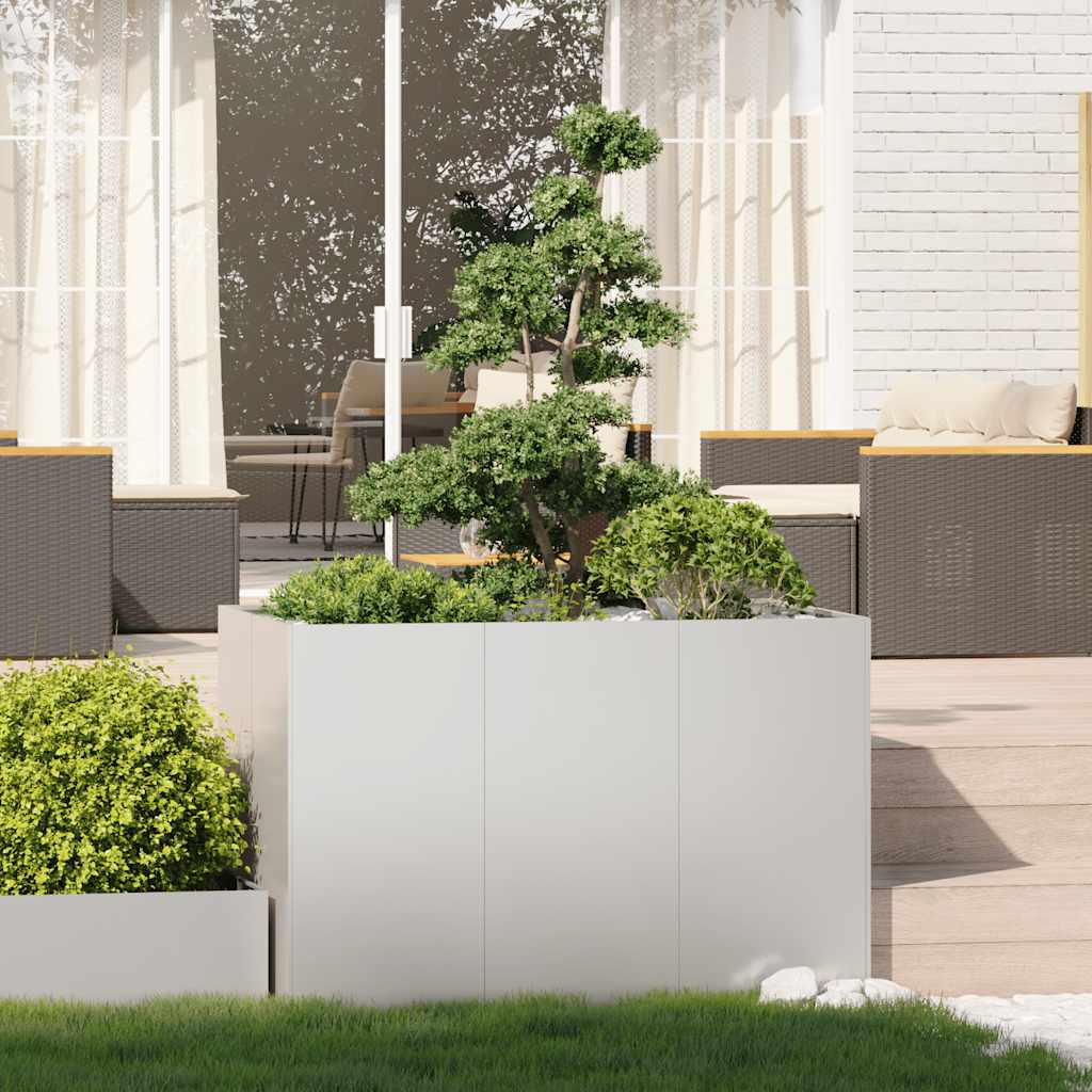 Plantekasse 120x80x80 cm rustfritt stål