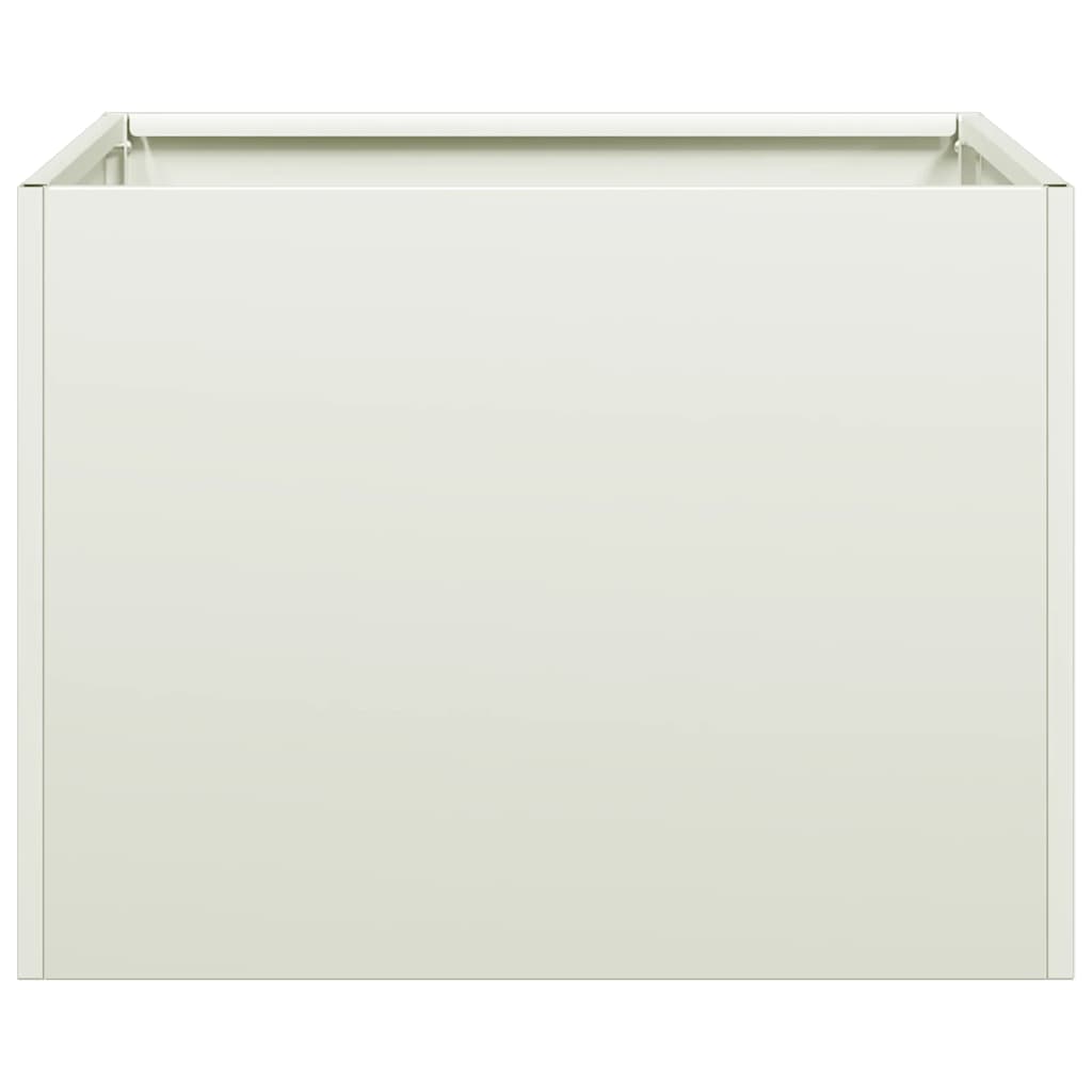 Plantekasse hvit 40x40x30 cm stål