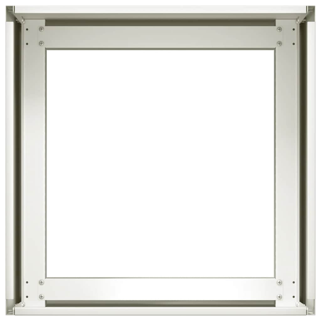 Plantekasse hvit 40x40x30 cm stål