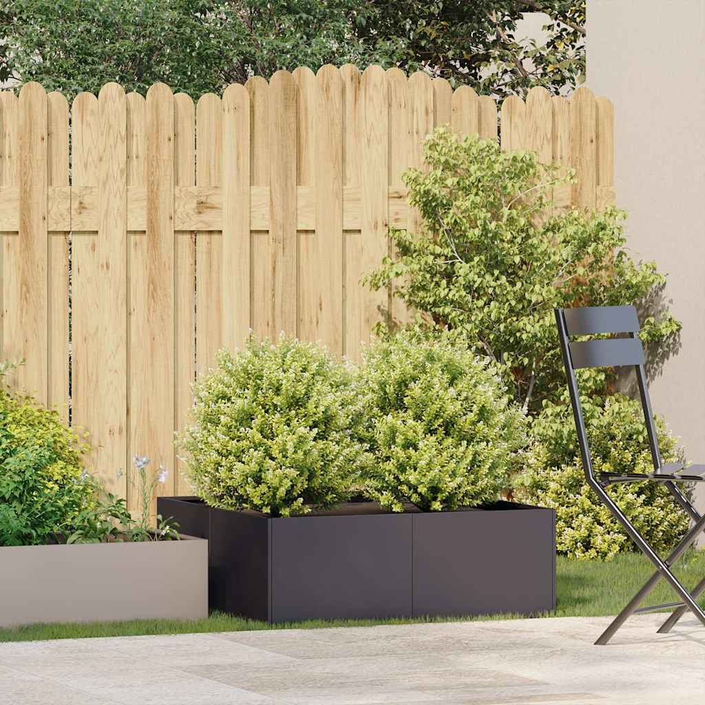 Plantekasse svart 80x80x30 cm stål