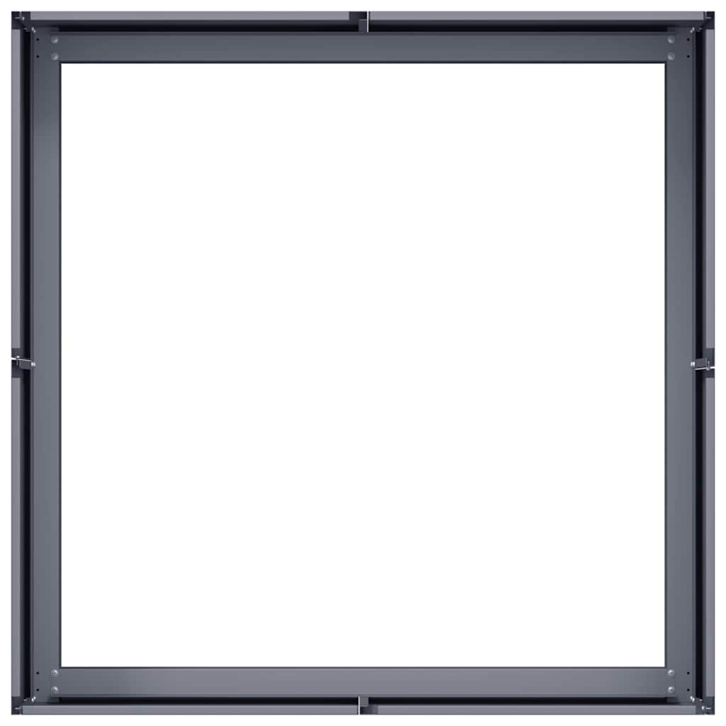 Plantekasse antrasitt 80x80x30 cm stål