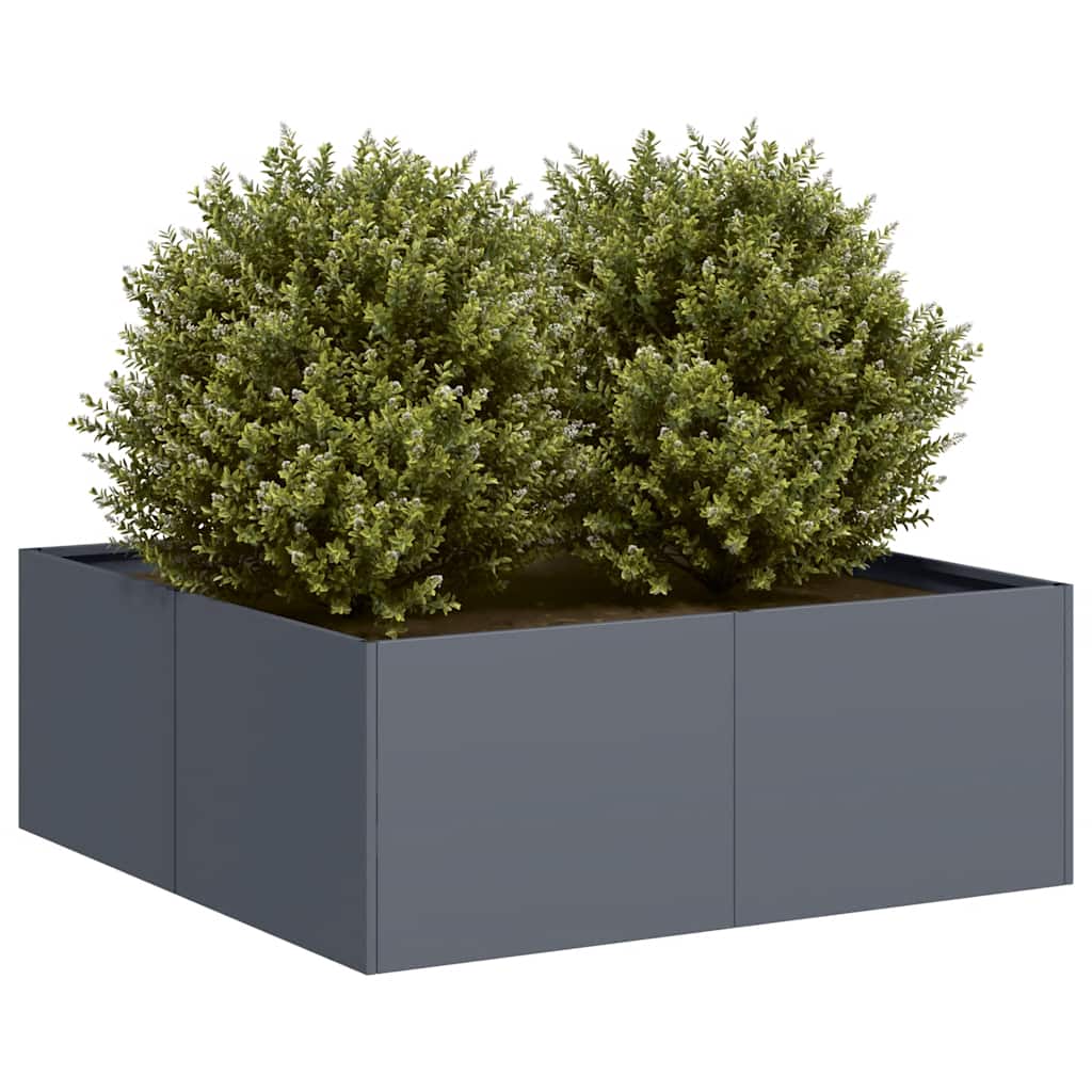Plantekasse antrasitt 80x80x30 cm stål