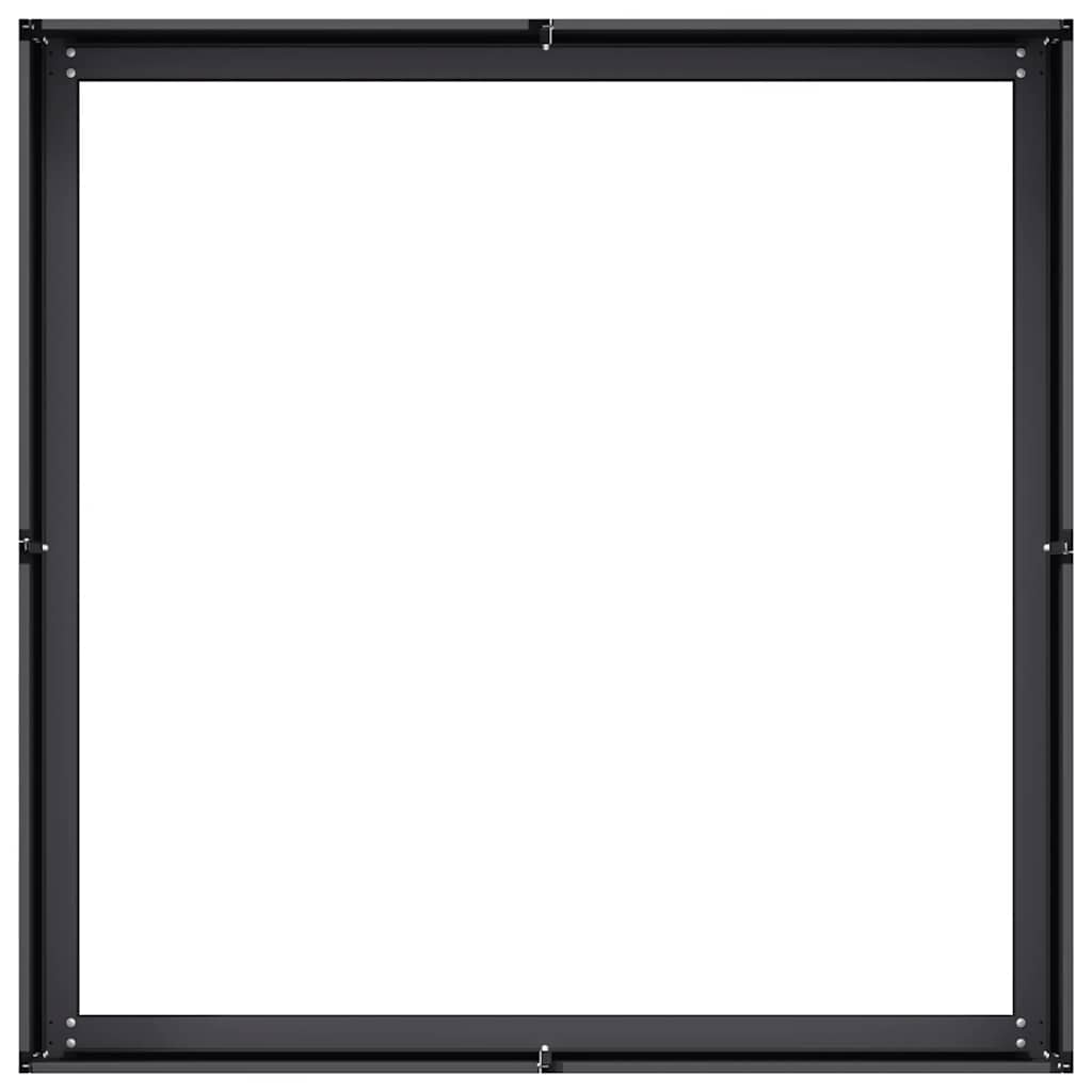Plantekasse svart 100x100x30 cm stål