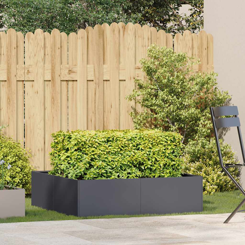 Plantekasse antrasitt 100x100x30 cm stål