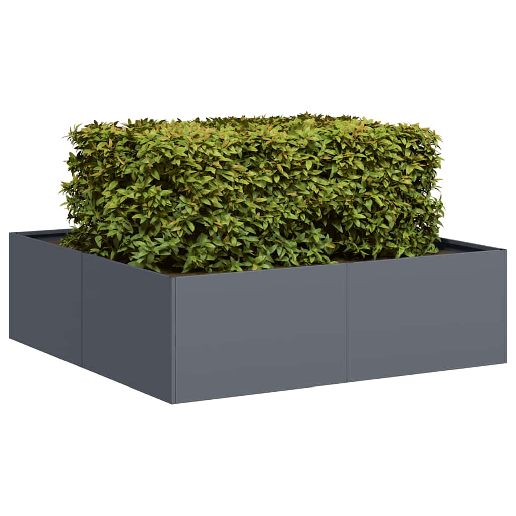 Plantekasse antrasitt 100x100x30 cm stål