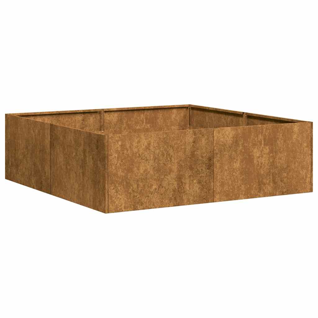 Plantekasse rust 100x100x30 cm forvitringsstål