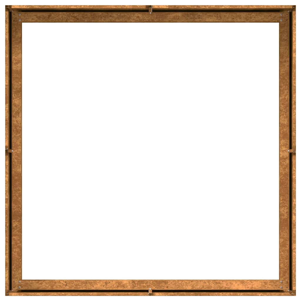 Plantekasse rust 100x100x30 cm forvitringsstål