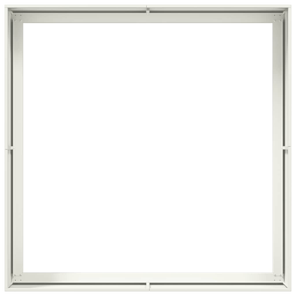 Plantekasse hvit 100x100x40 cm stål