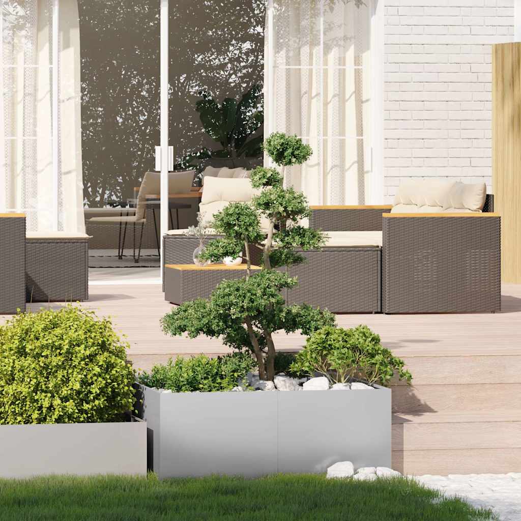 Plantekasse 100x100x40 cm galvanisert stål