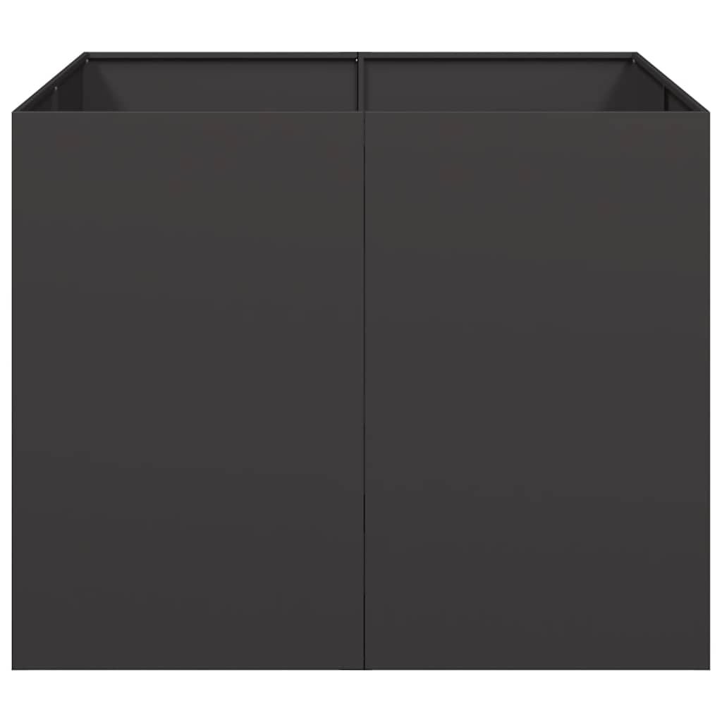 Plantekasse svart 100x100x80 cm stål