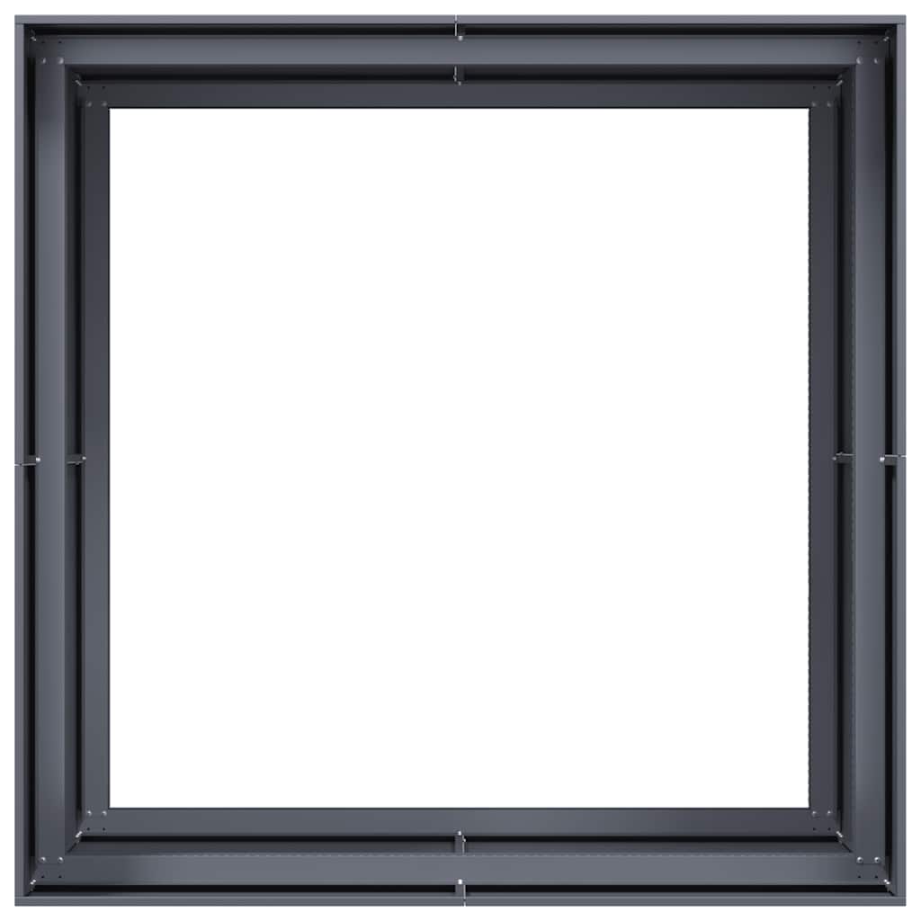 Plantekasse antrasitt 100x100x80 cm stål