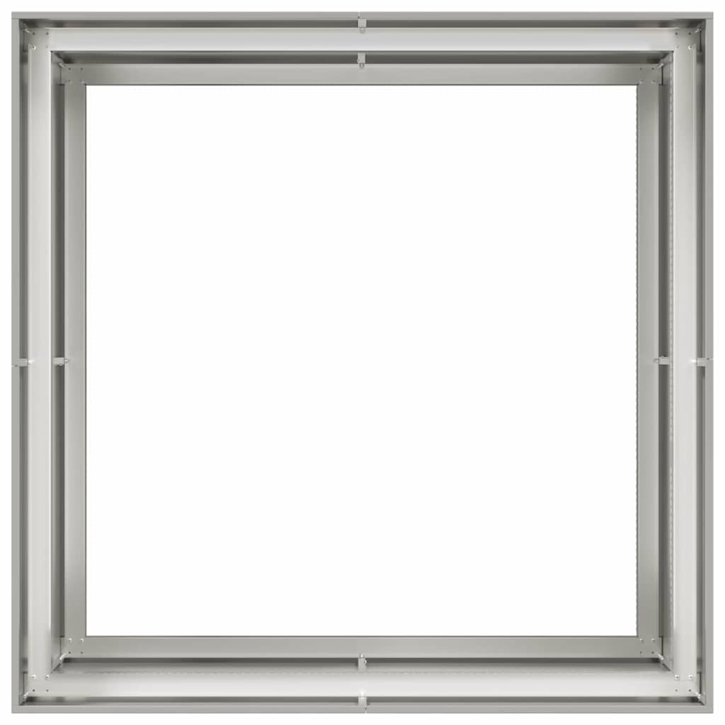 Plantekasse 100x100x80 cm rustfritt stål