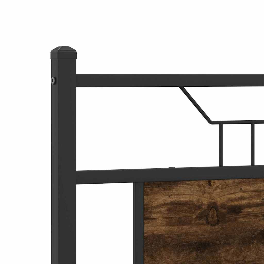 Sengeramme uten madrass røkt eik 150x200 cm konstruert tre