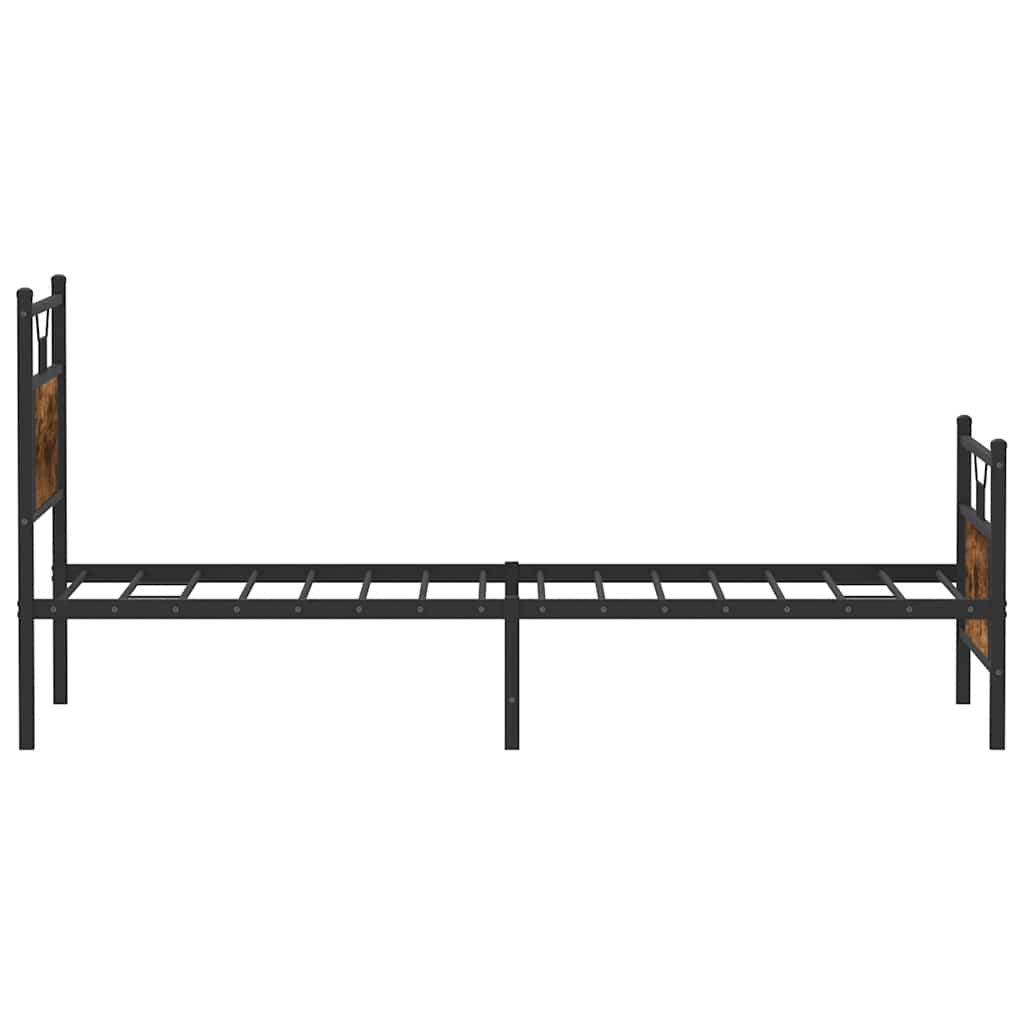 Sengeramme uten madrass røkt eik 90x190 cm konstruert tre
