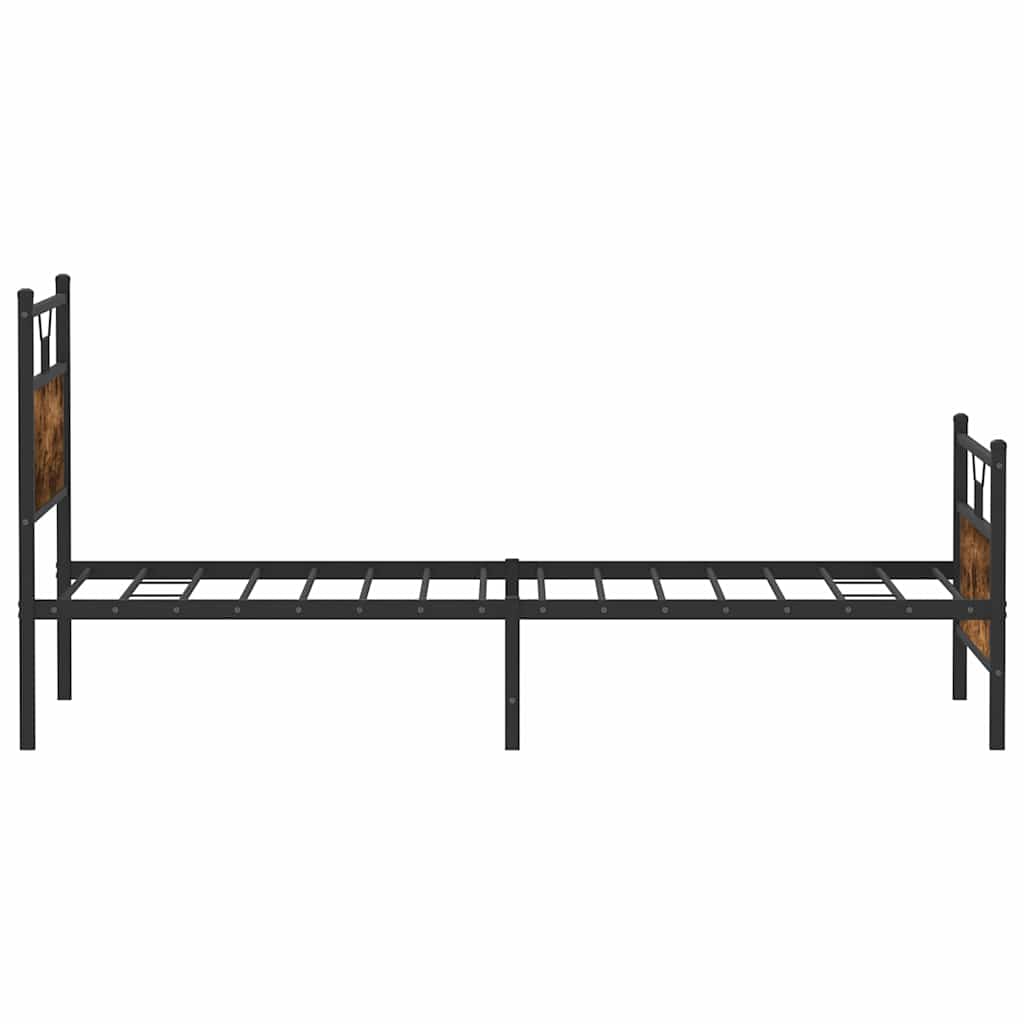 Sengeramme uten madrass røkt eik 100x190 cm konstruert tre