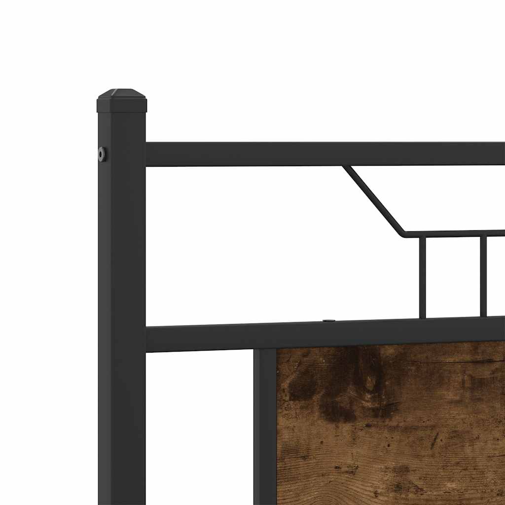 Sengeramme uten madrass røkt eik 140x200 cm konstruert tre