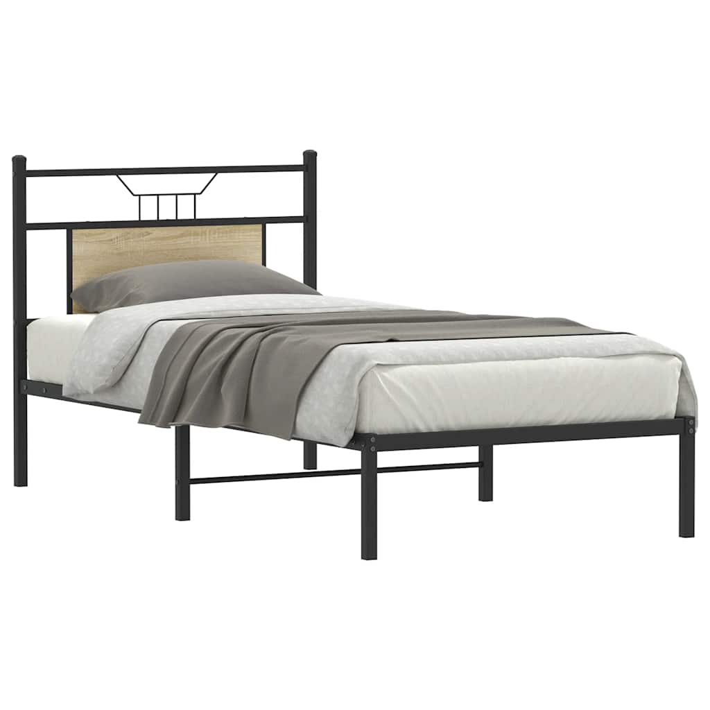 Sengeramme uten madrass sonoma eik 75x190 cm konstruert tre