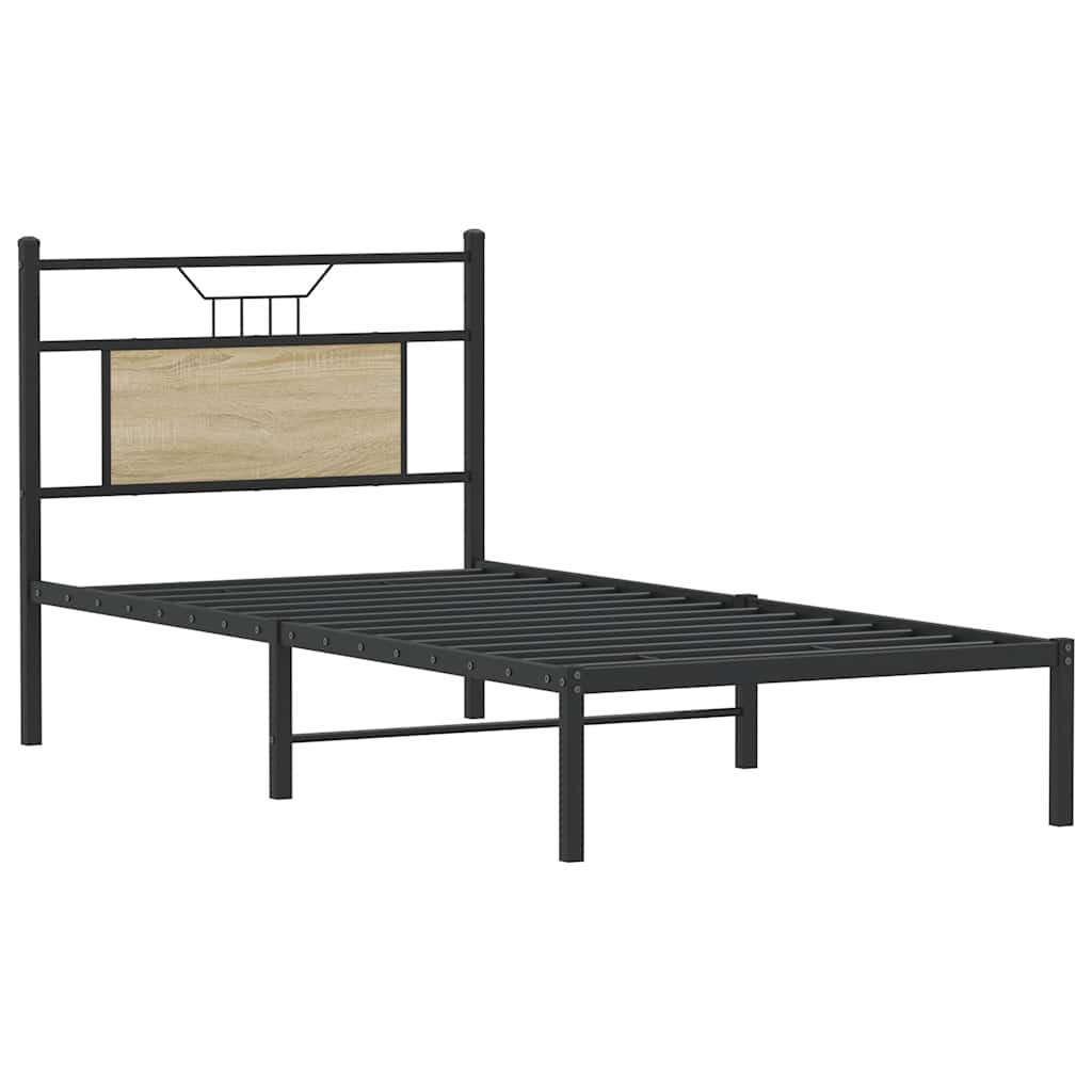 Sengeramme uten madrass sonoma eik 75x190 cm konstruert tre