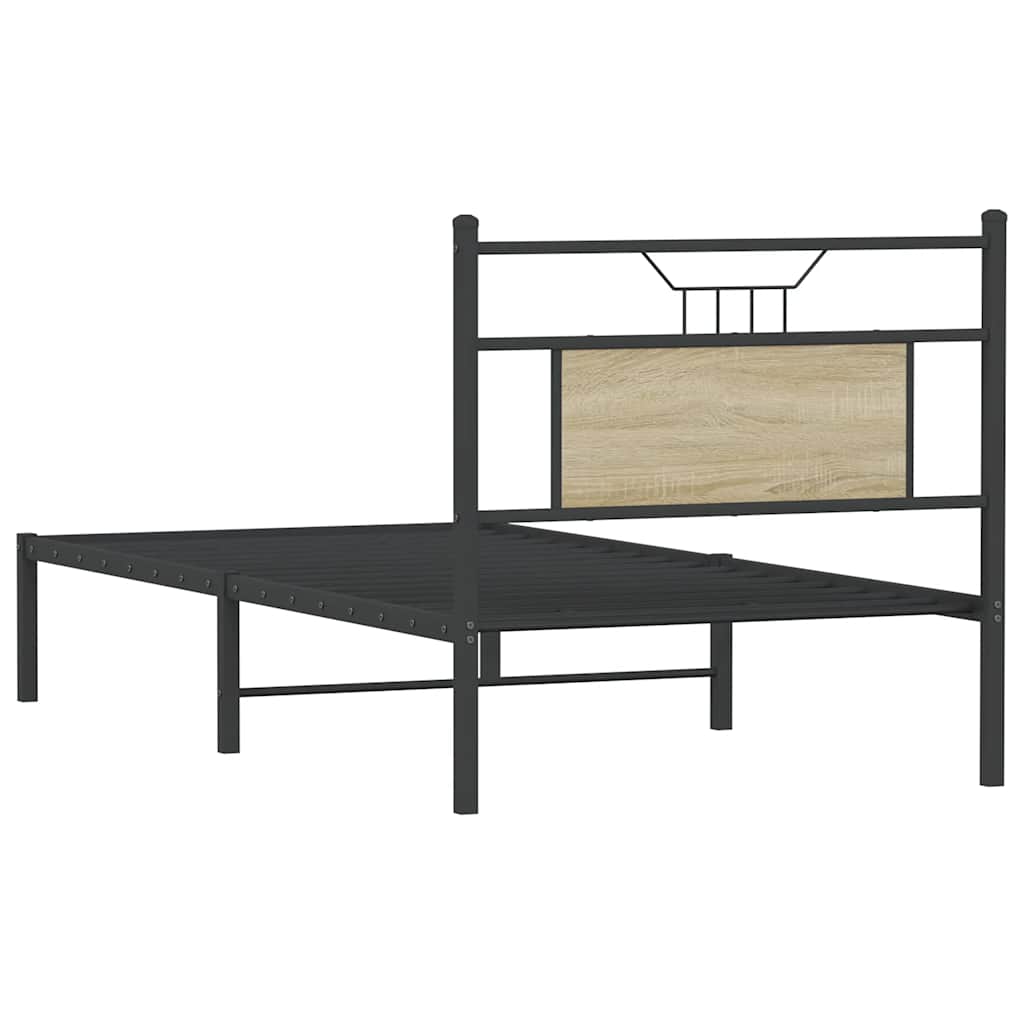 Sengeramme uten madrass sonoma eik 75x190 cm konstruert tre