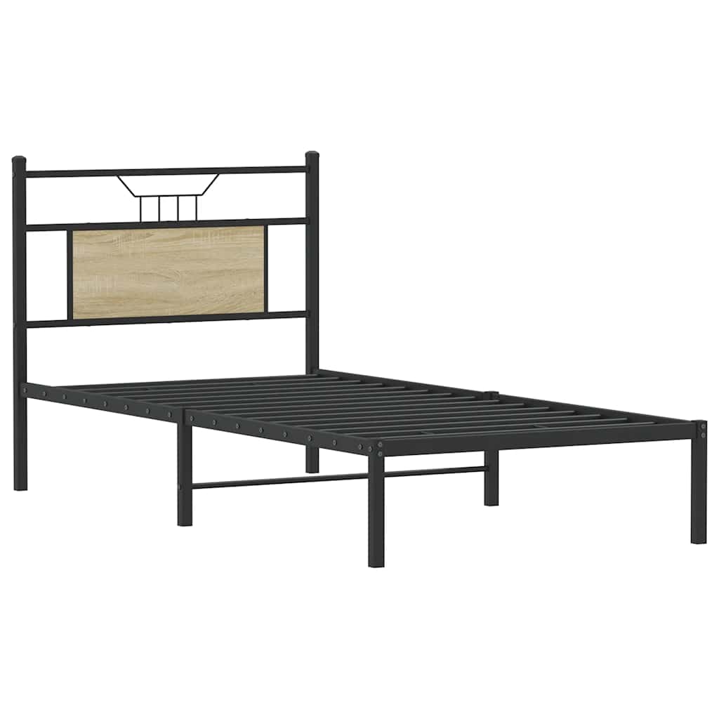 Sengeramme uten madrass sonoma eik 80x200 cm konstruert tre