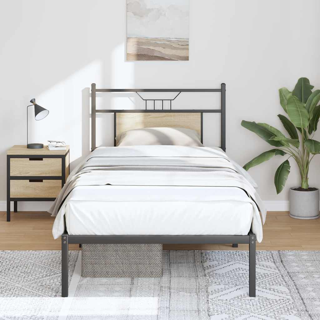 Sengeramme uten madrass sonoma eik 90x190 cm konstruert tre