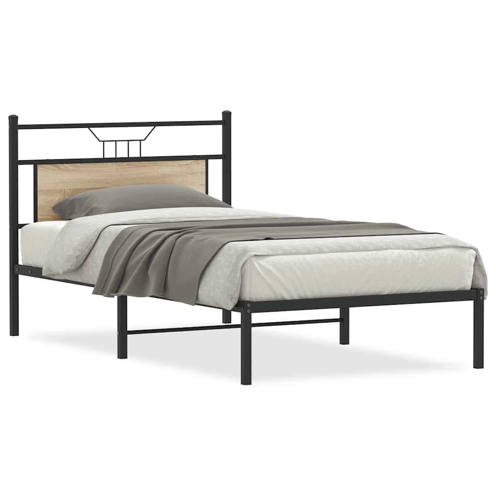 Sengeramme uten madrass sonoma eik 107x203 cm konstruert tre