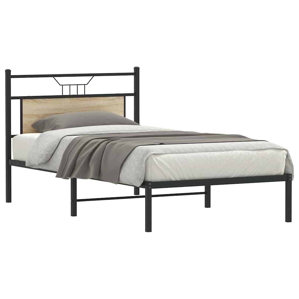 Sengeramme uten madrass sonoma eik 107x203 cm konstruert tre