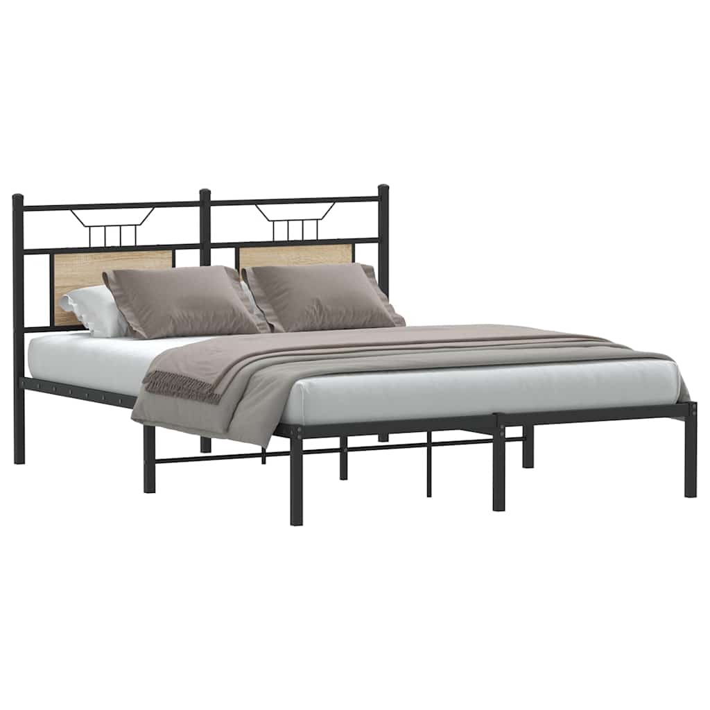Sengeramme uten madrass sonoma eik 137x190 cm konstruert tre