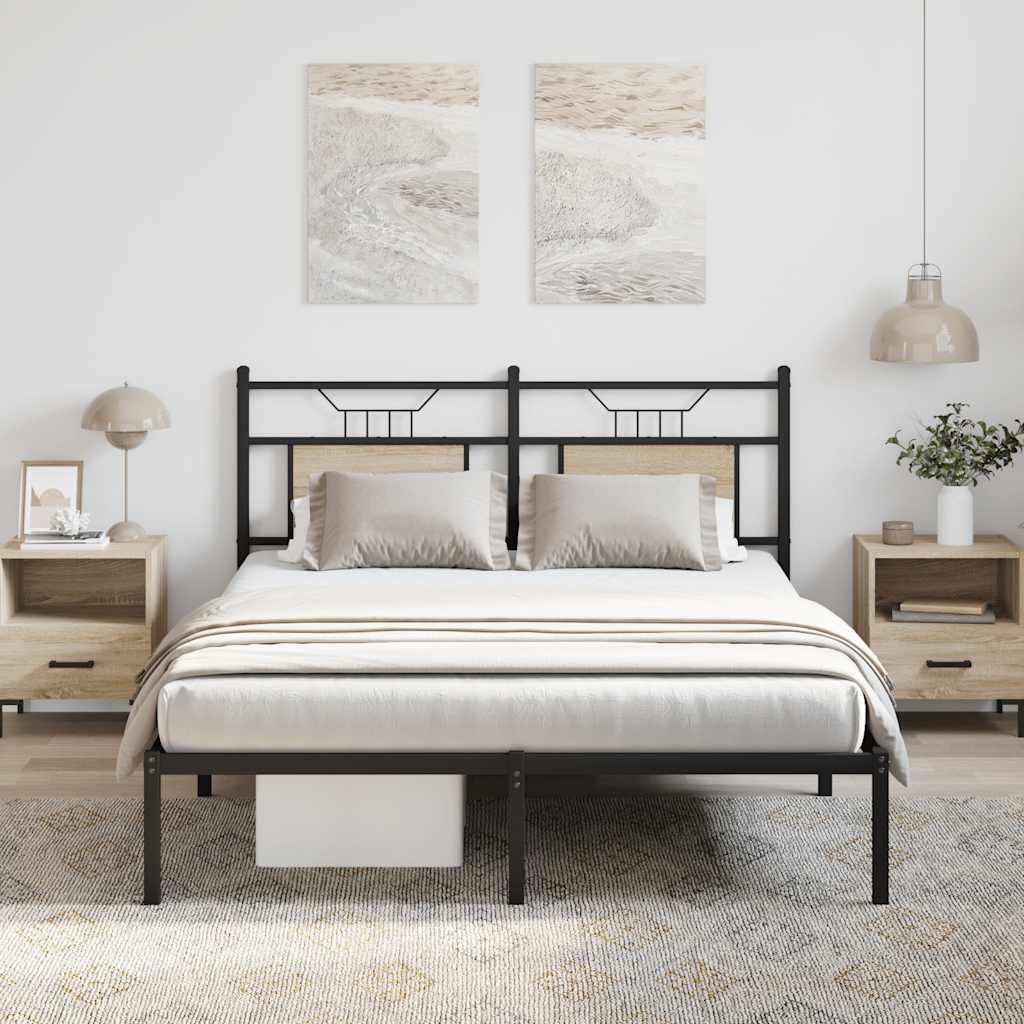 Sengeramme uten madrass sonoma eik 137x190 cm konstruert tre