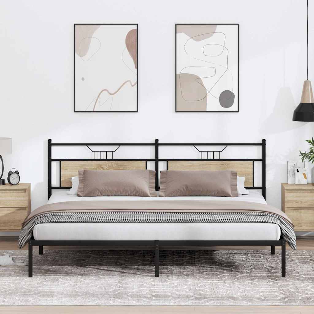 Sengeramme uten madrass sonoma eik 193x201 cm konstruert tre